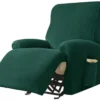 Unyqoos® Elastische fluwelen hoes voor relaxstoel in donkergroen voor optimale bescherming