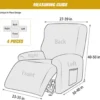 Unyqoos® Elastische fluwelen hoes voor relaxstoel in donkergroen voor optimale bescherming