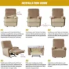 Unyqoos® Elastische fluwelen hoes voor relaxstoel in donkergroen voor optimale bescherming
