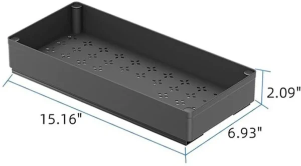 Unyqoos® Uitschuifbare Keuken- en Badkamer Organizer met Telescoopschade en Nano-Kleeftechnologie