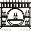 Unyqoos® Hangend wijnrek met drie niveaus voor glazen en flessenopslag
