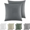 P-87213234316000-20260406111619.webp Unyqoos® Set van 2 elegante kussenslopen van gewassen katoen in donkergrijs voor ultiem comfort