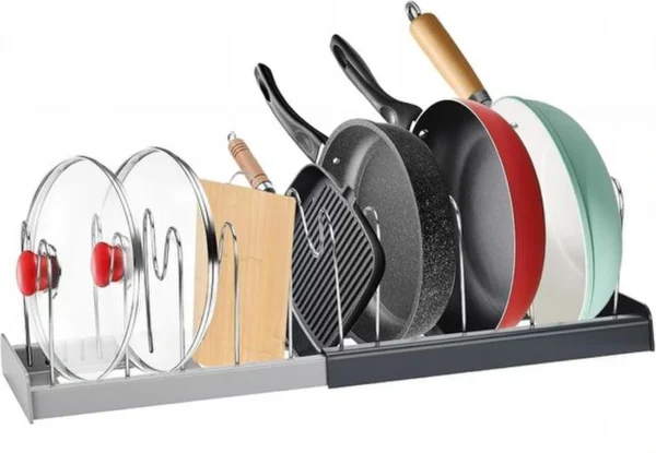 P-87213234319830-20260406095312.webp Unyqoos® Uittrekbare lade-organizer met verstelbare houders voor pannen en deksels
