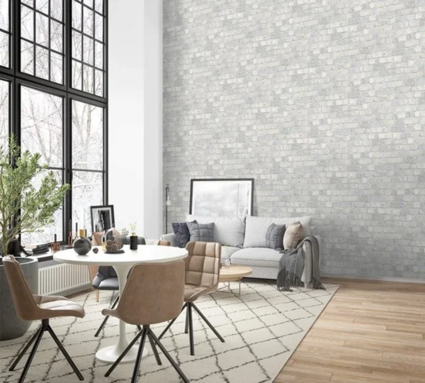P-87213234320034-20260405113147.webp Unyqoos® Stijlvol grijs steenbehang met 3D-effect voor elke kamer in huis