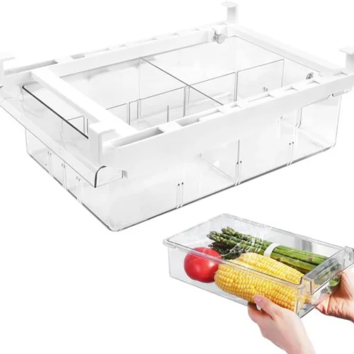 P-87213234325220-20260406095001.webp Unyqoos® Uittrekbare koelkastlade voor efficiënte organisatie van voedsel in de koelkast