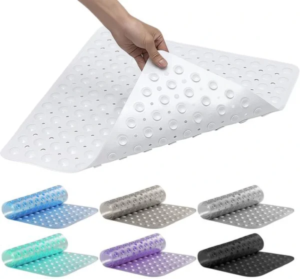 Unyqoos® Antislip douchemat met zuignappen en snel drogend ontwerp voor veilig douchen