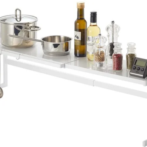 P-87213234350040-20260406095626.webp Unyqoos® Uitschuifbaar keukenrek van staal met verstelbare lengte en haken