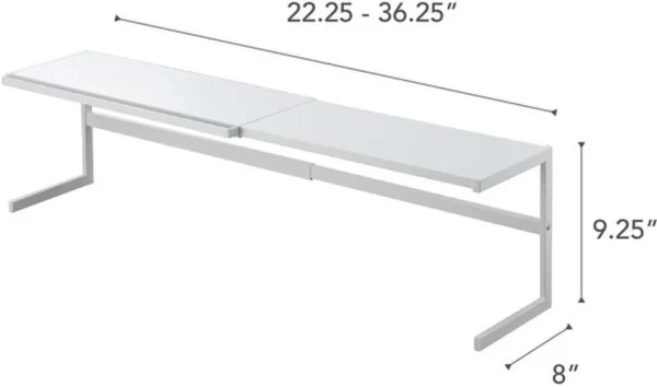 Unyqoos® Uitschuifbaar keukenrek van staal met verstelbare lengte en haken