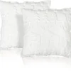 Unyqoos® Set van 2 zachte witte kussenhoezen met 3D kerstmotief en verborgen rits