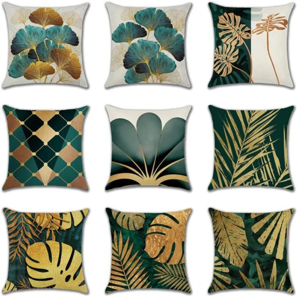 Unyqoos® Set van 9 moderne decoratieve kussenhoezen voor woonkamer en slaapkamer