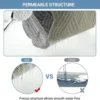 Unyqoos® Grijze antislip badmat met masserende 3D-textuur en afwateringsgaten