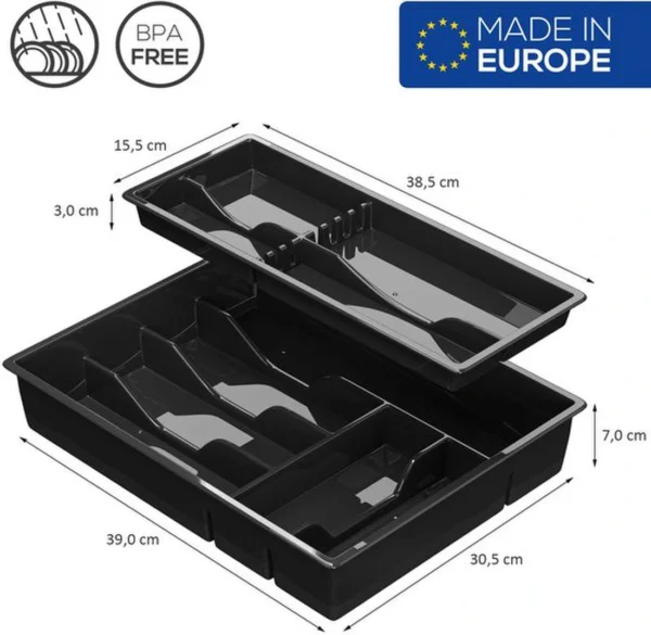 P-87213234368103-20260406094452.webp Unyqoos® Ruime en bestekbak met zeven compartimenten voor georganiseerde keuken
