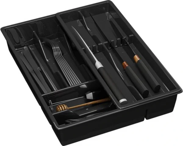 P-87213234368105-20260406094456.webp Unyqoos® Ruime en bestekbak met zeven compartimenten voor georganiseerde keuken
