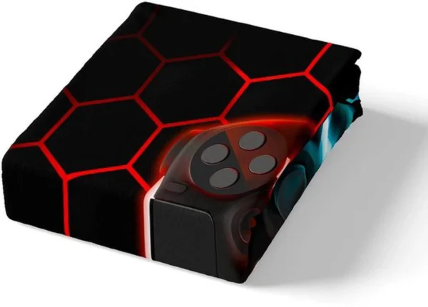 Unyqoos® Stijlvolle Geometrische Dekbedovertrekset met Game-Thema voor Kinderen en Tieners, Zacht en Ademend