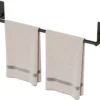 Unyqoos® Zwarte Zelfklevende Handdoekhouder van 55 cm voor Badkamer en Keuken, Roestvrij Staal, Eenvoudige Montage