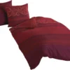 Unyqoos® Rode Dekbedovertrekset van 200x200 cm met Kussens