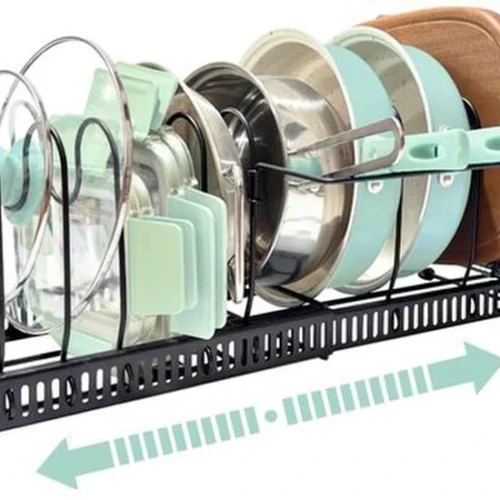 Unyqoos® Verstelbare organiser voor potten en pannen met handgreephouder