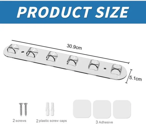 Unyqoos® Stijlvolle en Praktische Muurbevestigde Brillenhouder voor Zes Zonnebrillen in Acryl
