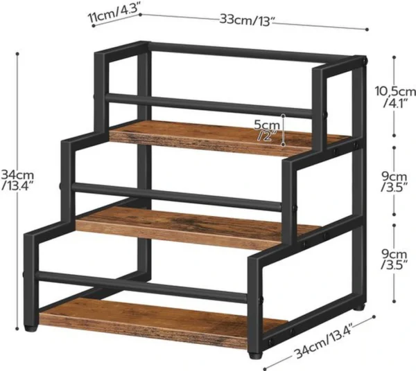 Unyqoos® Drie-laags flessenrek voor wijn en siroop met ruimte voor 12 flessen