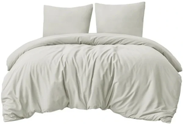 Unyqoos® Beige microvezel beddengoed set met ritssluiting voor alle seizoenen