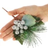Unyqoos® Set van vier decoratieve takken met appels voor feestelijke kerstversiering