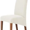 P-87213234440370-20260405184958.webp Unyqoos® Set van 6 elastische stoelhoezen voor grote eetkamerstoelen in melkwitte kleur