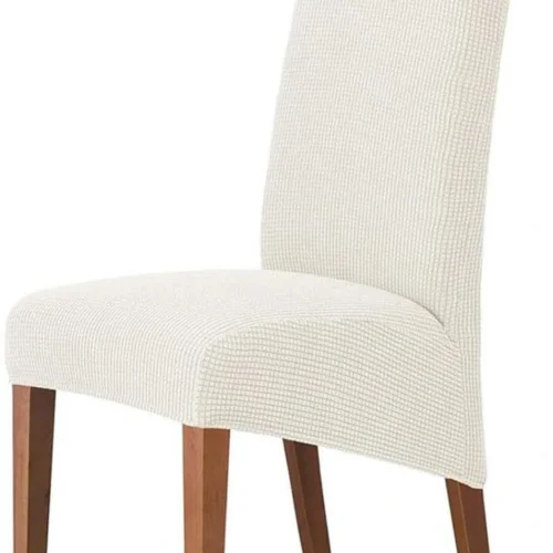 P-87213234440370-20260405184958.webp Unyqoos® Set van 6 elastische stoelhoezen voor grote eetkamerstoelen in melkwitte kleur
