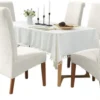 P-87213234440376-20260405185019.webp Unyqoos® Set van 6 elastische stoelhoezen voor grote eetkamerstoelen in melkwitte kleur