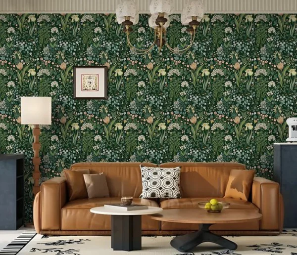 Unyqoos® Waterdicht zelfklevend bloemenbehang voor stijlvolle wanddecoratie