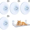 Unyqoos® Set van vier sterke zuignappen met schroefdraad voor glas en tegels
