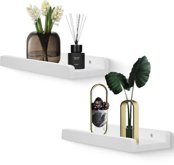 P-87213234451570-20260406082858.webp Unyqoos® Set van 2 rustieke houten wandplanken met beschermrand voor diverse ruimtes