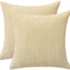 Unyqoos® Set van 2 zachte corduroy kussenslopen voor woonkamer en slaapkamer