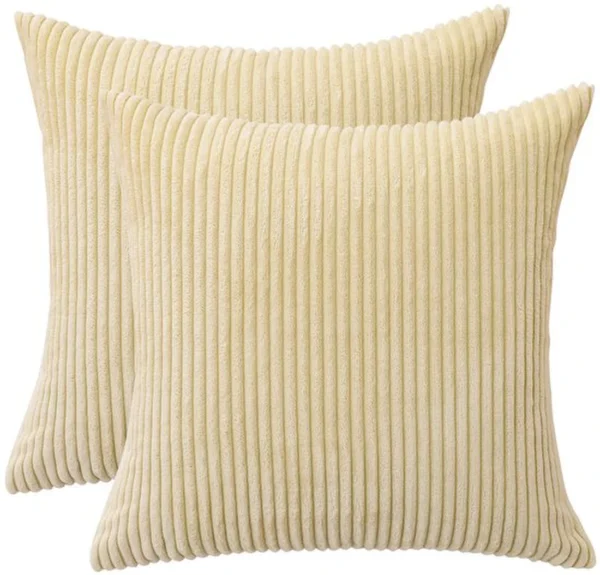 Unyqoos® Set van 2 zachte corduroy kussenslopen voor woonkamer en slaapkamer