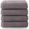 Unyqoos® Set van vier grijze katoenen handdoeken 30x50 cm voor dagelijks gebruik