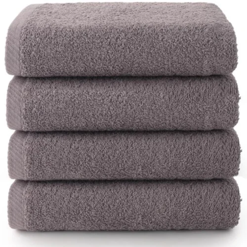 P-87213234458360-20260405183648.webp Unyqoos® Set van vier grijze katoenen handdoeken 30x50 cm voor dagelijks gebruik