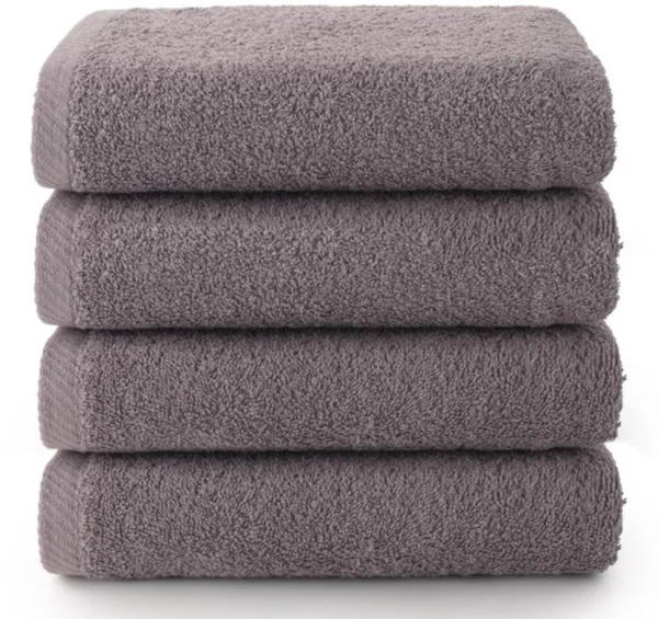 Unyqoos® Set van vier grijze katoenen handdoeken 30x50 cm voor dagelijks gebruik