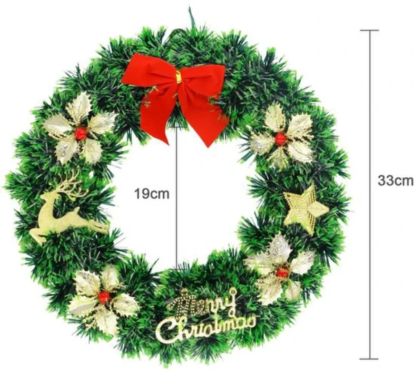 Unyqoos® Sfeervolle Kerstkrans met Rendieren voor Deur en Raamdecoratie Binnen en Buiten