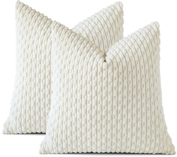 Unyqoos® Set van 2 Luxe Corduroy Kussenslopen voor Stijlvolle Huisdecoratie