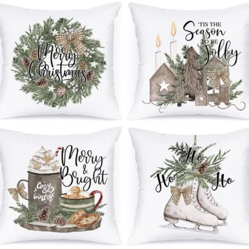 P-87213234479840-20260406112527.webp Unyqoos® Set van 4 decoratieve kussenslopen met kerstdesign voor sfeervolle winterdecoratie
