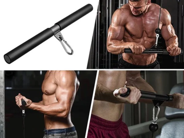 Unyqoos® Rechte trekstang van 40 cm met schuimstofgrepen voor thuisfitness