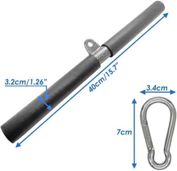 Unyqoos® Rechte trekstang van 40 cm met schuimstofgrepen voor thuisfitness