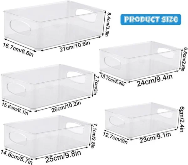 P-87213234485473-20260406100632.webp Unyqoos® Transparante stapelbare organizerset voor koelkast en keuken in 5 maten