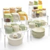 P-87213234488753-20260406100608.webp Unyqoos® Transparante en stapelbare keukenorganizer set met vier veelzijdige rekken