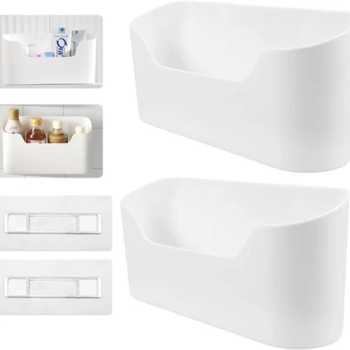 Unyqoos® Zelfklevende wandopbergdoos set van 2 voor keuken en badkamer