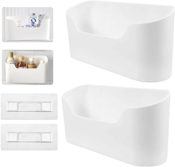 P-87213234493770-20260406100651.webp Unyqoos® Zelfklevende wandopbergdoos set van 2 voor keuken en badkamer