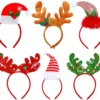 P-87213234496670-20260406092737.webp Unyqoos® Set van 6 Kerst Hoofdbanden met Rendiergewei en Feestelijke Motieven