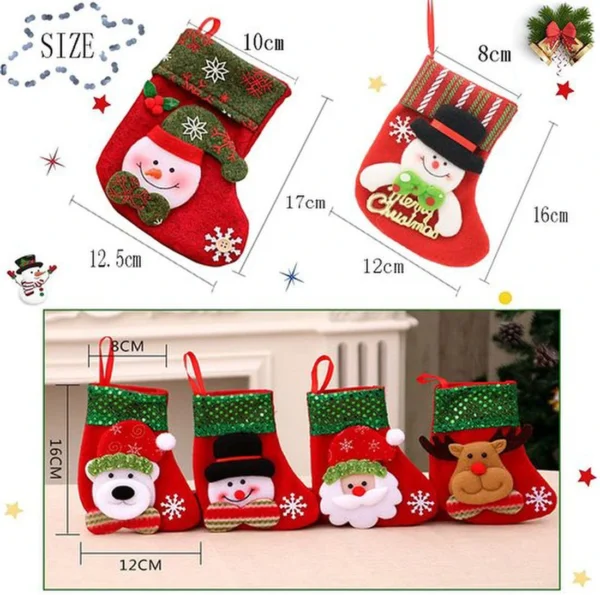 P-87213234510661-20260406092818.webp Unyqoos® Set van 6 feestelijke kerstsokken voor decoratie en cadeauverpakking