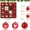 Unyqoos® Complete set van 36 rode en witte kerstballen voor veelzijdige decoratie