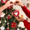 Unyqoos® Complete set van 36 rode en witte kerstballen voor veelzijdige decoratie