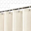 P-87213234519811-20260403113026.webp Unyqoos® Waterafstotende textielen douchegordijn met linnenlook en ringen